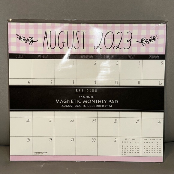 Rae Dunn Office Rae Dunn 7month Magnetic Monthly Pad 224 Calendar Planner Pink Poshmark